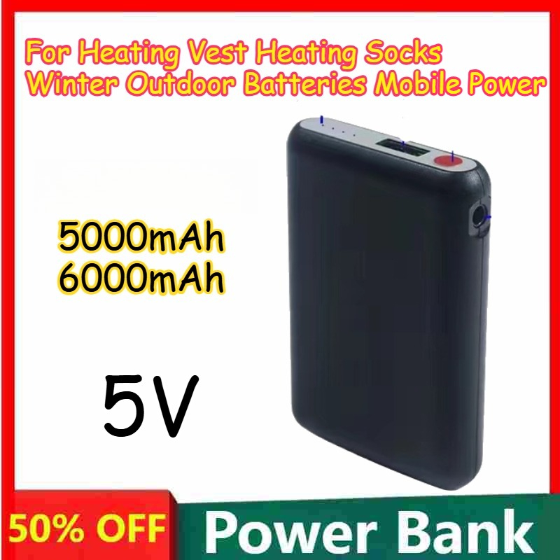 5000mAh 6000mAh 5V Rechargeabl - Heated Vest Battery recension och pris