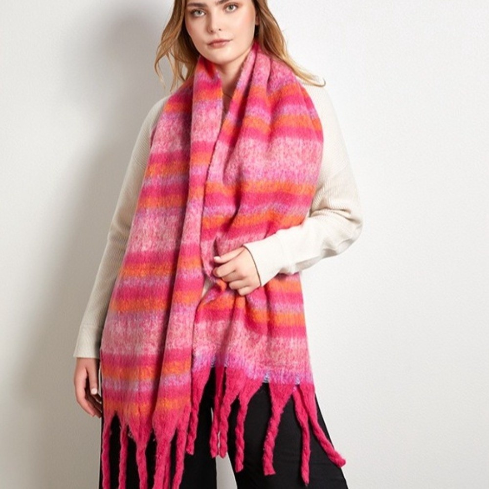Breathable Rainbow Stripe Wool - Wool Scarf Men recension och pris