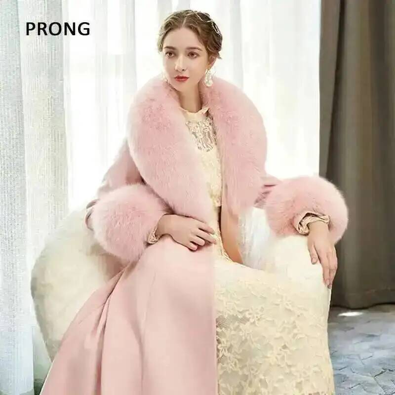 100% Real Fox Fur Collar Winte - Shawl Wrap Winter recension och pris