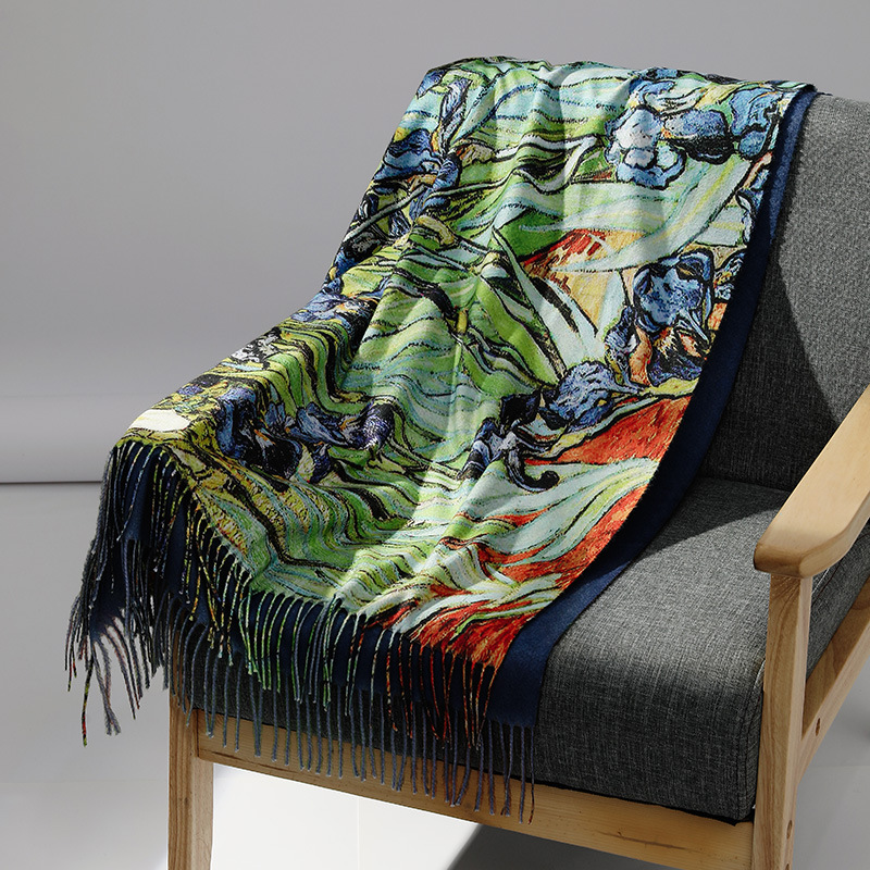 Luxury Brand Oil Painting Cash - Shawl Wrap Winter recension och pris